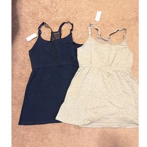 Blue and Gray RacerBack Nursing Camisoles
